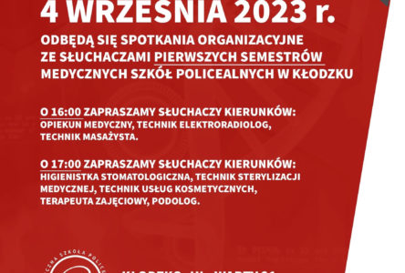 Spotkania organizacyjne ze Słuchaczami pierwszych semestrów Medycznych Szkół Policealnych w Kłodzku.