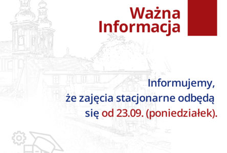 Ważna informacja – wznowienie zajęć