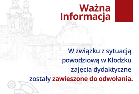 Ważna informacja – odwołane zajęcia